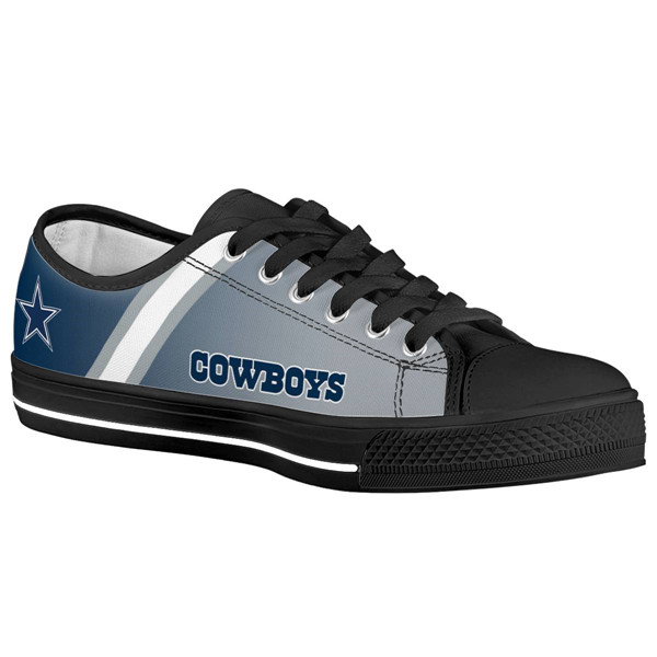 Men's Dallas Cowboys Low Top Canvas Sneakers 005 Men's Dallas Cowboys Low Top Canvas Sneakers 005